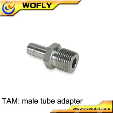 NPT BSPT BSPP rosca macho tubo de aço tubo adaptador conector